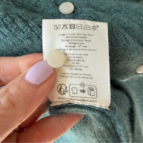 Sezane Teal Gaspard Cardigan - Picture 3 of 8